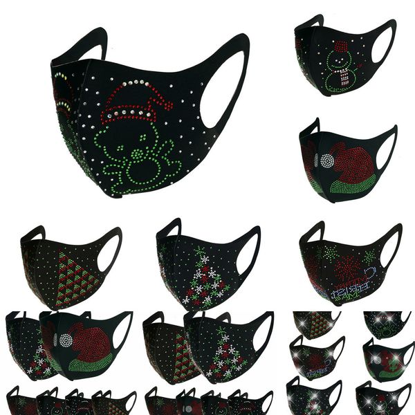 

designer mask dust-proof black bling face masks ear-mounted boys girls diamond flashing luminous facemask 5 nh3sa