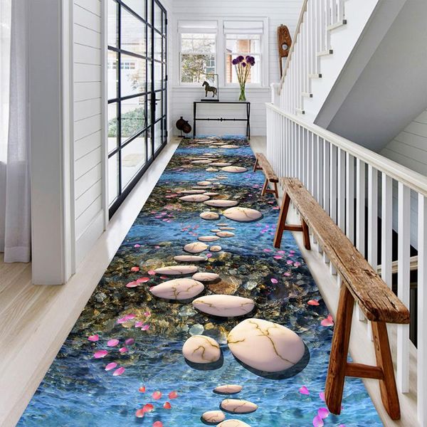

cobblestone 3d printing hallway carpet soft flannel kids bedroom mat/rug modern home area rugs corridor carpets for living room