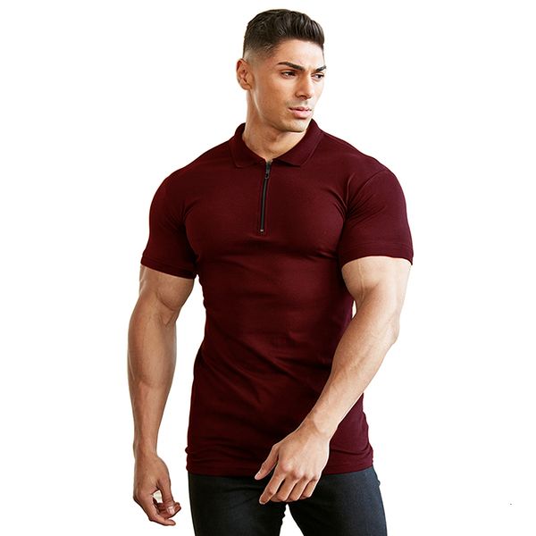 

2020 fashion short sleeve thin polo men's casual sports shirt, White;black