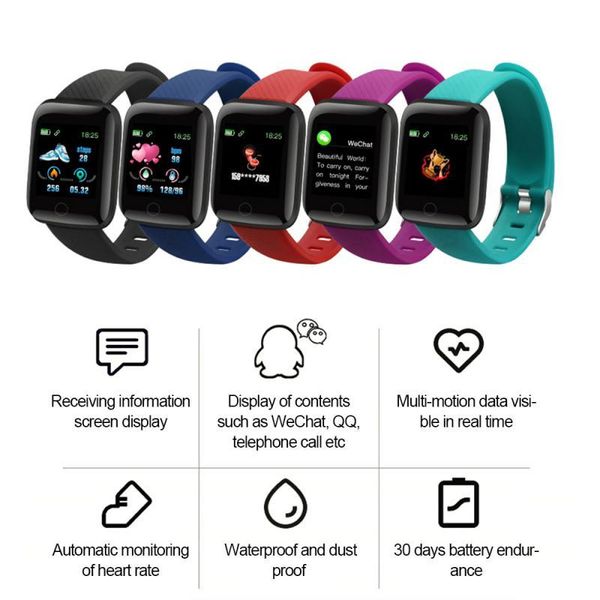 

116 plus smart band smart band watch bracte bracte britband fitness tracker bloadperure рождественские подарочные петики sqcsaq