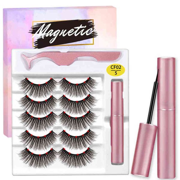 

fake eyelashes visible magnetic eyelashes 3d mink lashes eyeliner handmade natural false for faux cils magnetique 220226