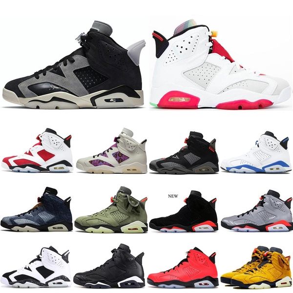 

6 6s black infrared mens basketball shoes hare tech chrome new bred sports blue unc black cat tinker hatfield men sports trainer