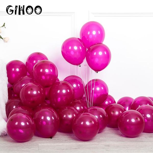 

30/50pcs party decoration latex balloon macaron wine red 10 inch latex balloon happy birthday party wine red balloons