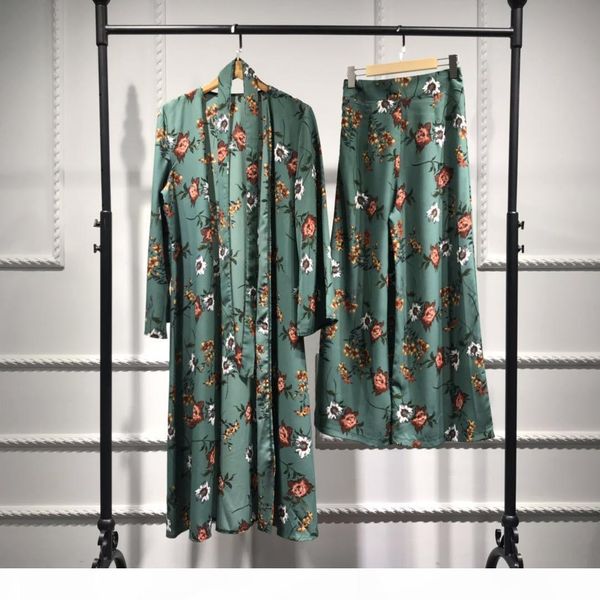 

abaya kimono set kaftan robe dubai islam muslim hijab dress caftan marocain ramadan elbise qatar oman turkish islamic clothing, Red