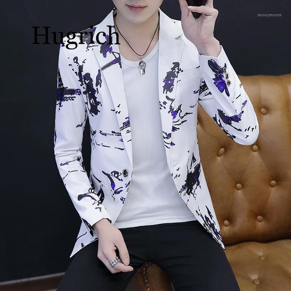 

men's suits & blazers 2021 men on the blazer flow youth thin cultivate one's morality handsome printed1, White;black