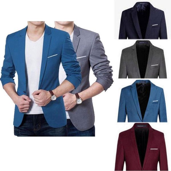 

mens korean slim fit fashion one cotton blazer suit jacket black blue plus size m to 3xl male blazers mens coat wedding1, White;black