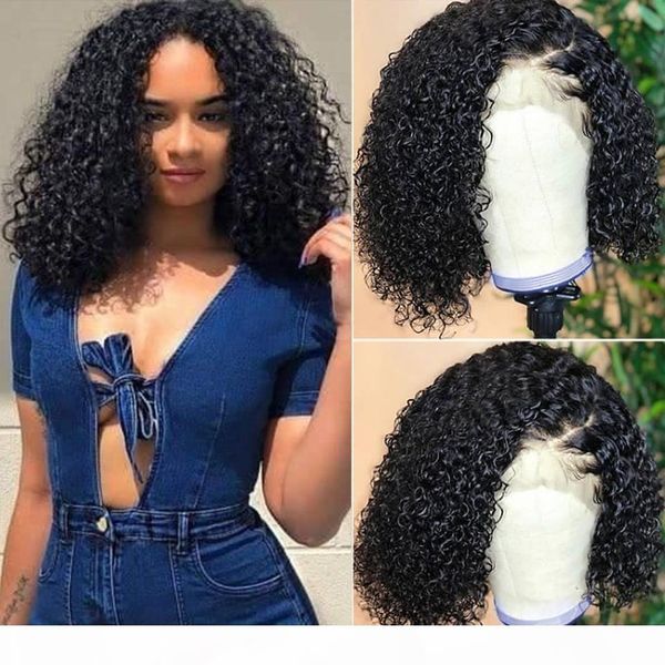 

5 4 7 8 9short curly human hair wig bob kinky curly wig brazilian remy hair, Black