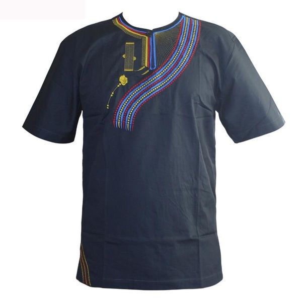 

ethnic clothing 2021 style men camisas hombre tshirt african embroidery awesome colors traditional mali vintage dashiki top, Red