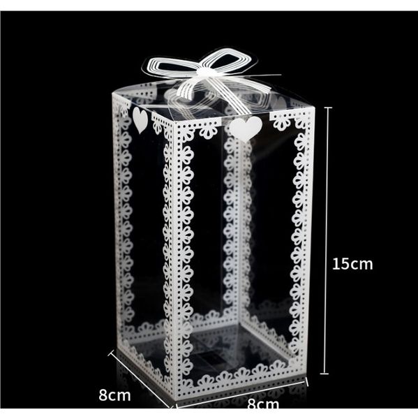 

5 10pcs packing box transparent box pvc lace white delicate display gift box wedding cookie candy cake boxes f bbyrvy