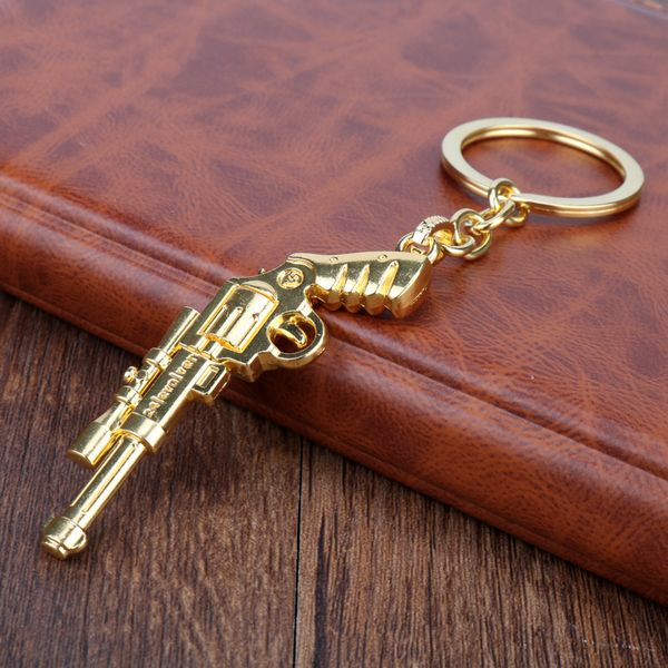 

gun pistol cf chain model machine weapon key pendant gift, Silver