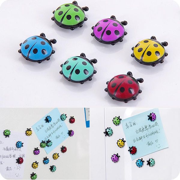 

6pcs set cute ladybug shaped fridge pp magnet microwave ovens message magnet kids fridge magnets for kitchen wmtgbp comb2010