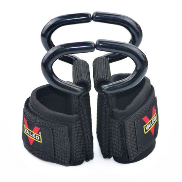 1 Paar gepolsterte Gewichtheberhandschuhe Haken Fitness Bodybuilding Hantel Hantel Musculation Handgelenk Wrap Straps Gym Support Bands Q0107