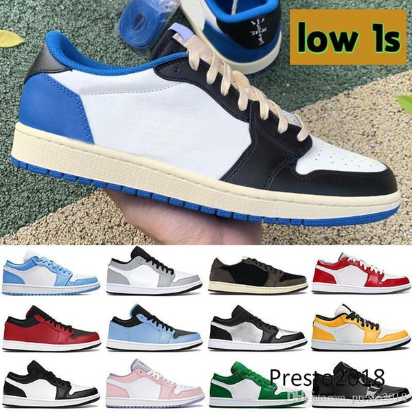 

wholesale jumpman low 1 1s basketball shoes og black toe court purple sp travis scotts men women sneakers eur 36-46