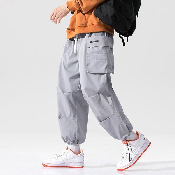 

cargo pants 2021 autumn harem joggers male harajuku sweatpant hip hop trousers dropshipping1, Black
