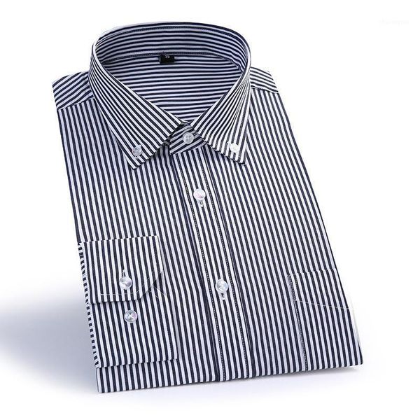 

macrosea new men's striped casual shirts male cotton turn-down collar social shirt full men smart casual shirts qs1, White;black