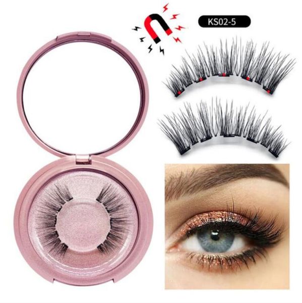 

magnetic liquid eyeliner & 3d mink magnetic false eyelashes easy to wear long lasting eyeliner false eyelashes with tweezers sets box gifts
