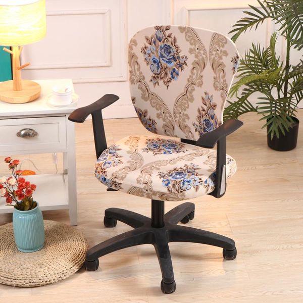 

chair covers modern printed split swivel cover seat case universal jacquard polyester for office computer cases