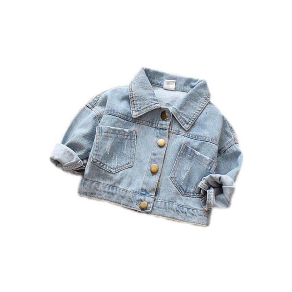 FXD Bebek Çocuk Erkek Kız Giysileri 2020 Bahar Moda Uzun Kollu Karikatür Denim Ceket Toddler Hırka Jean Ceket Bebek Dış Giyim LJ201120