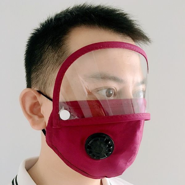 

with shield cotton dustproof mouth face clear window windproof washable and reusable mask