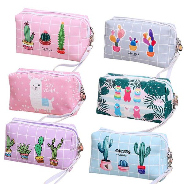 

new korean cartoon ladies make-up travel wash bag cute pillow type large storage pouch handbag cosmetic case toiletry organizer