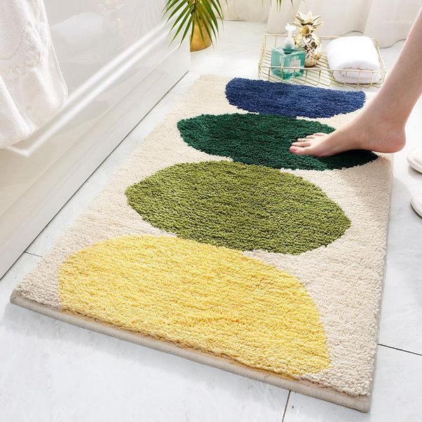 

living thick simple flocking doorway carpet kitchen room mat l household nordic non-slip water-absorbing bedroom ins mat1 tmlxa