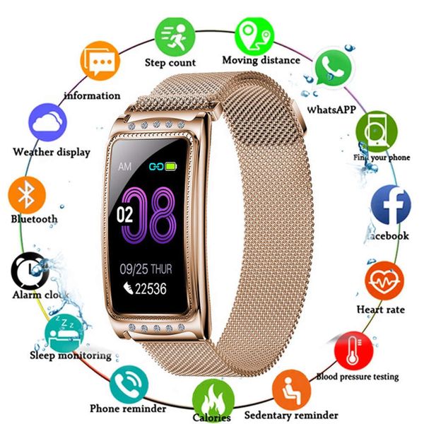 

small smart watch, female, waterproof sports wristband, ip68 with physiological cycle reminder, fashion, 2