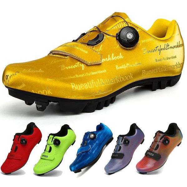 

road cycling shoes men professional mountain bike breathable bicycle racing women self-locking shoes, Black