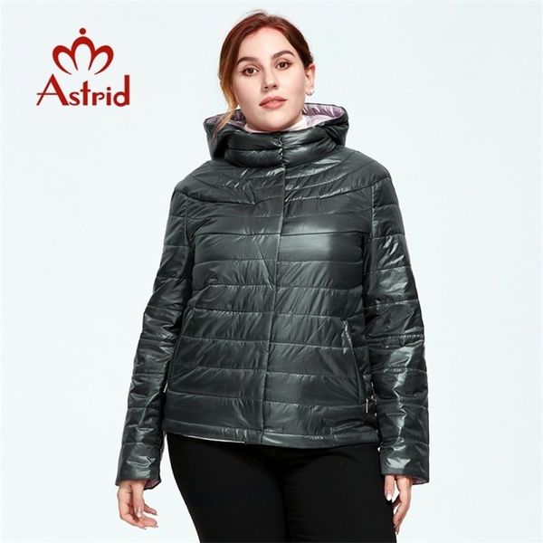 

astrid new autumn winter women's coat women windproof warm parka fashion thin jacket hood large sizes female clothing 9299 201217, Black