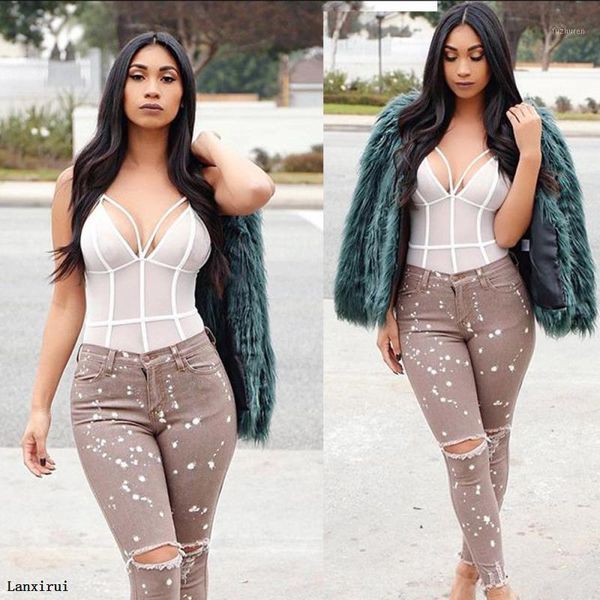 

slim jeans for women skinny high waist jeans woman blue denim pencil pants fashion new women hole pants1