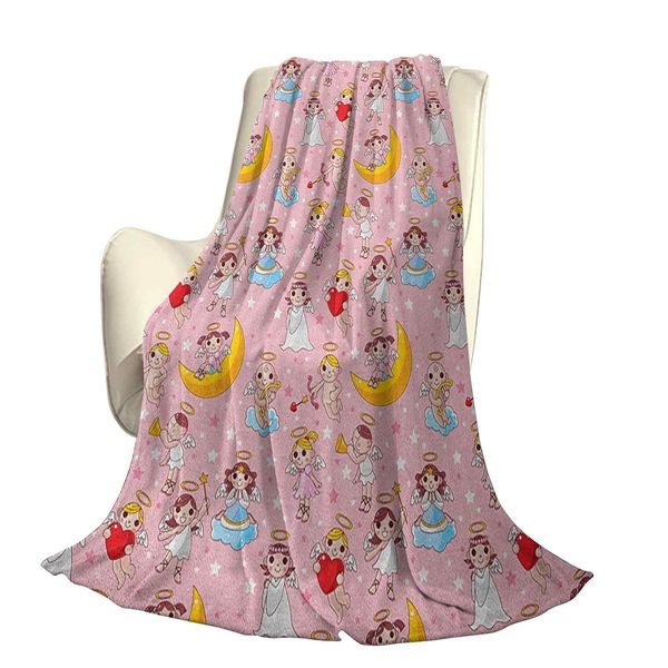 

fairies playing music halo cheerful supernatural creatures nursery themeoffice leisure blankets