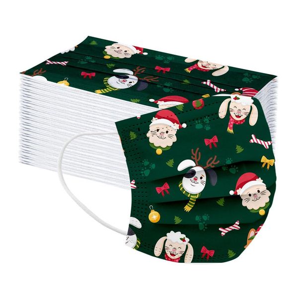 

christmas fast delivery mscara headband parent child disposable three-layer mask 25 adults and 25 children mascarillas bbywbl