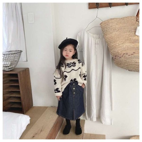 

jacquard pullover ins girl's korean children's boy's sweater, Blue