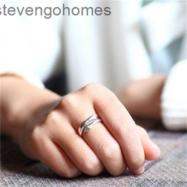 

carlisle jane love's korean eyre fashion hugging open couple ring jewelry, Silver