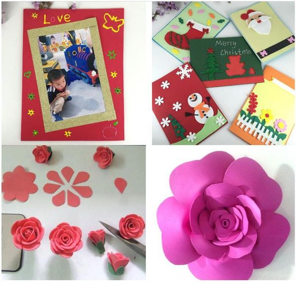 

50*50 cm 10 sheets 1mm thick pe foam paper handmade sponge scrapbooking crafts diy handmade new year gift card decor w sqcnbx