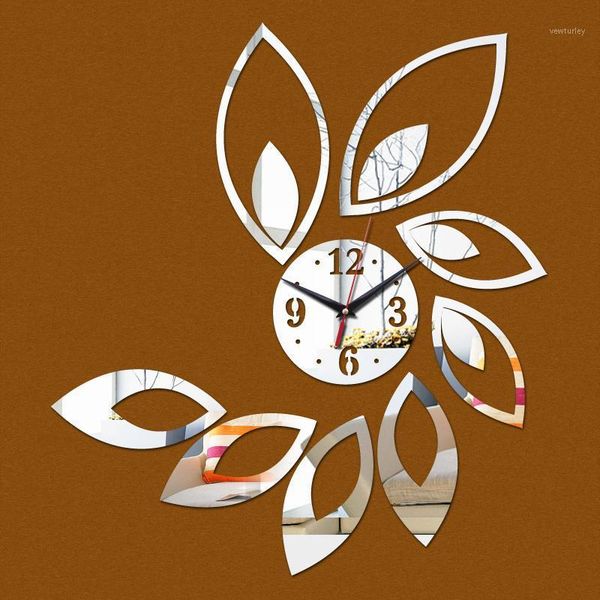 

wall clocks quartz clock modern design reloj de pared large decorative 3d diy acrylic mirror living room1