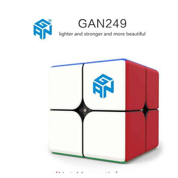 

gan249 v2 m магнитный 2x2x2 magic cube natkerless v2m pocket cubes professional магниты головоломки скорость кубика gans 249 2x2 cube bbyxek, Black;red