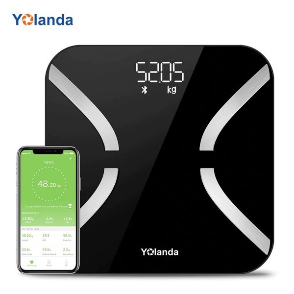 

yolanda cs20m smart weight scale bluetooth electronic digital fat bathroom scales 11 body composition ios android app q1201