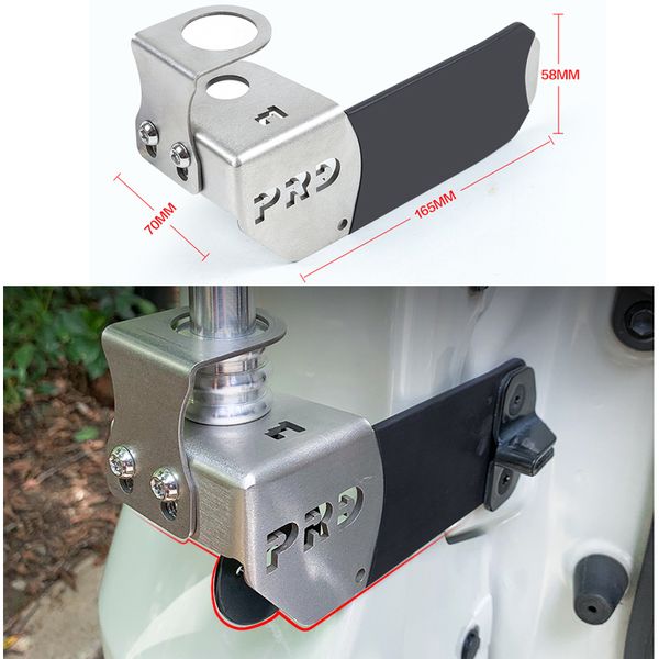 

1x for toyota prado 2003-2021 car auto rear stainless steel antenna base support braket trim frame