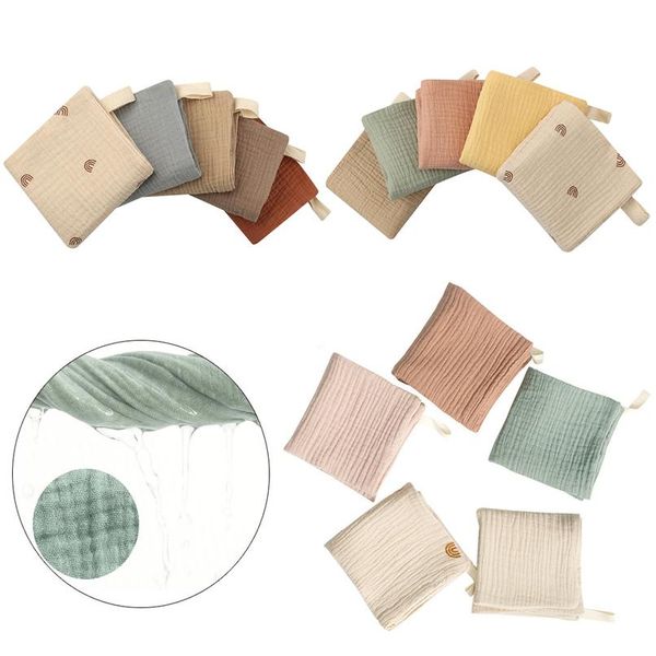 

5 шт. полотенце baby facecloth детская ванна полотенце для платок хлопчатобумажная ткань из мягких абсорбентных марлевых детских садов w bby