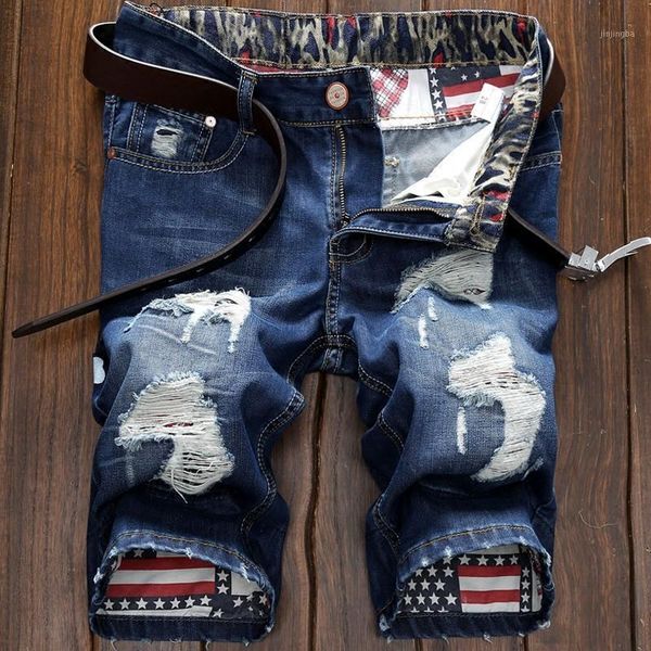 

13146 new arrival men's summer seven fashion slim jeans stretch thin seven shorts fashion casual size 28 29 30 31 32 33 34 36 381, Blue