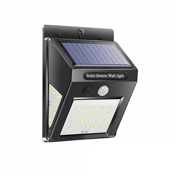 2022 Novas lâmpadas de jardim solar 30 LED PIR PIR PIR Motion Sensor leve à prova d'água Luzes de decoração de iluminação ao ar livre Lâmpada de parede sem fio