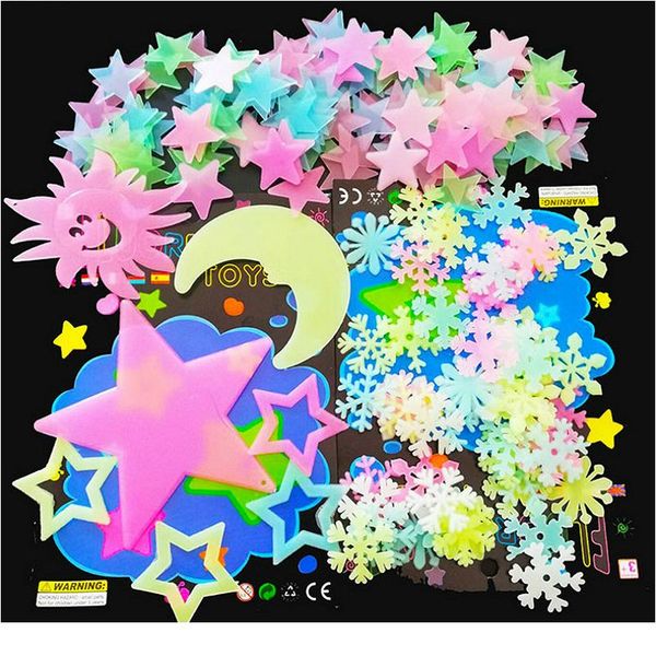 

3d звезды светятся в темноте светящиеся на стенах наклейки для детской комнаты гостиная стена наклейка наклейки дома украшения дома плакат s