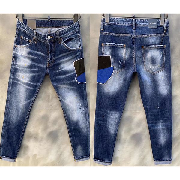 

mens jeans rips stretch denim jeans italy fashion slim fit washed motocycle denim pants panelled hip hop trousers style qnu3, Black