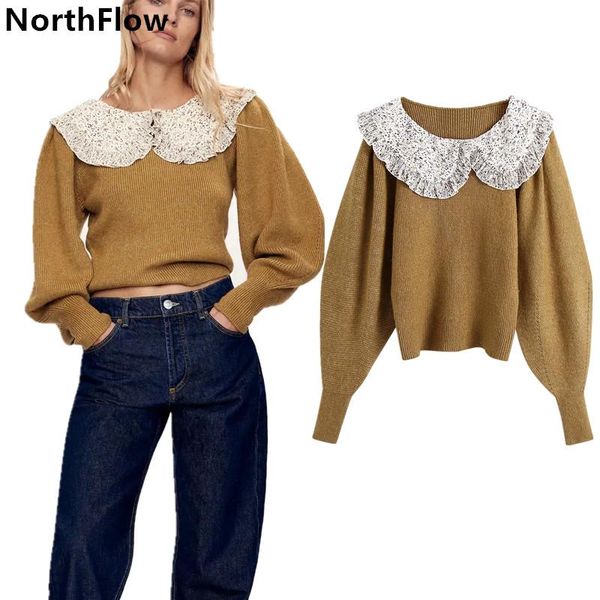 

women's sweaters northflow 2021 autumn and winter women pull femme patchwork panelled pullovers, White;black