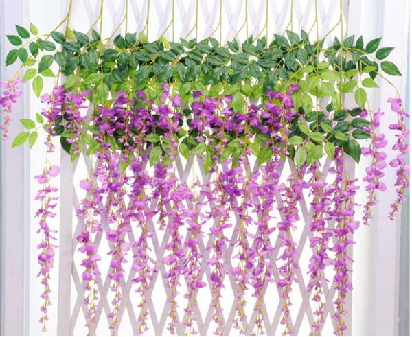 

factorymks0flower 1.6 meter long elegant artificial wisteria silk vine rattan for wedding centerpieces decorations bouquet garland