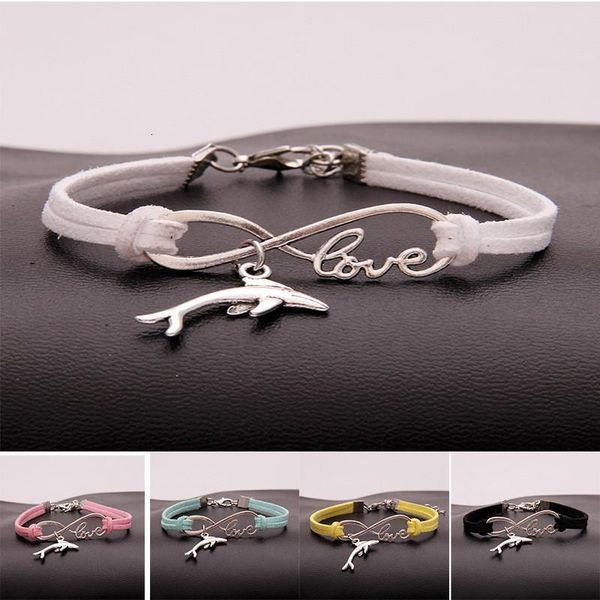 

factoryrvyfcharm leather sport plated i silver bracelet pendant for women men softball team gift infinity love jewelry