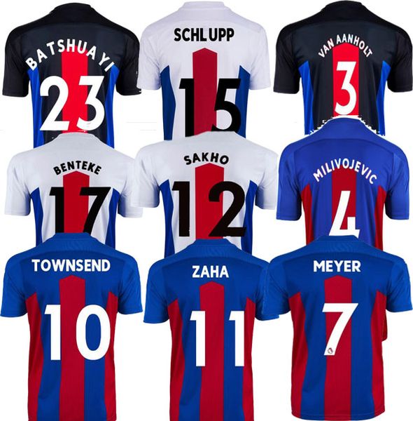 

men + kids 20 21 soccer jerseys 2020 2021 zaha milivojevic townsend sakho benteke batshuayi football shirts uniform thailand, Black;yellow