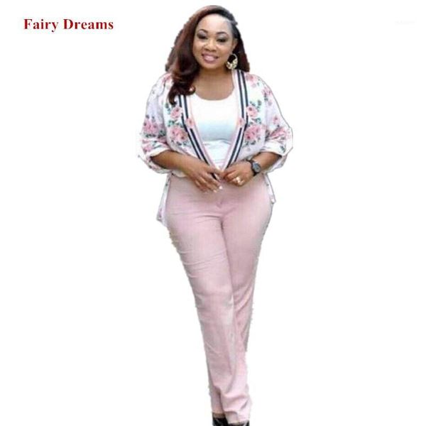 

women's traditional african clothing mujer vestido africano 3 piece set vest coat and pants print cardigan pink yellow trousers1, Red