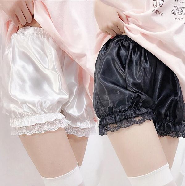 

lolita daily petticoat costplay pettiskirt undershort safety shorts lolita cosplay lace pumpkin bloomers short under pant jka116, White;black
