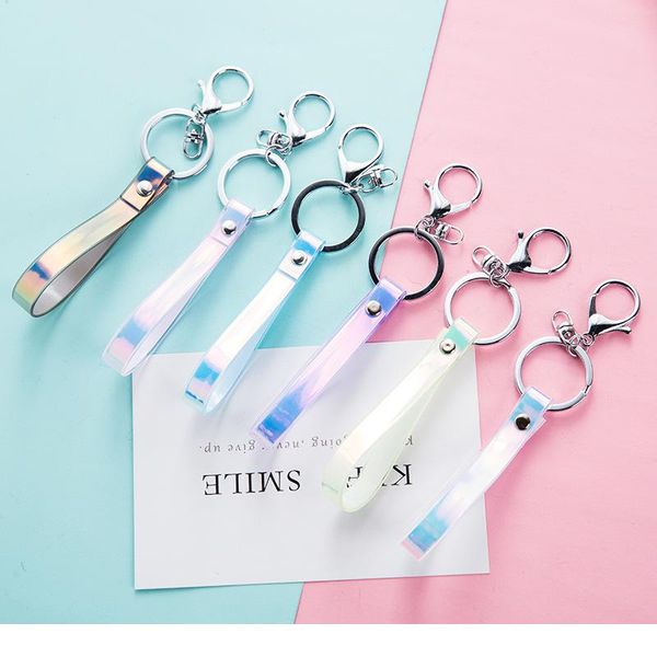 

shellnail phone wrist straps keychain glossy bright leather cord hanging buckle laser soft glue lanyard doll pendant ha qylzyf